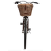 Cambridge wicker bicycle basket mounted on handlebars, front view