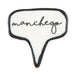  Ceramic Cheese Marker — individual Manchego speech bubble marker in black and white