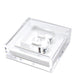 Clear acrylic cocktail napkin holder with monogram initial letter napkin weight