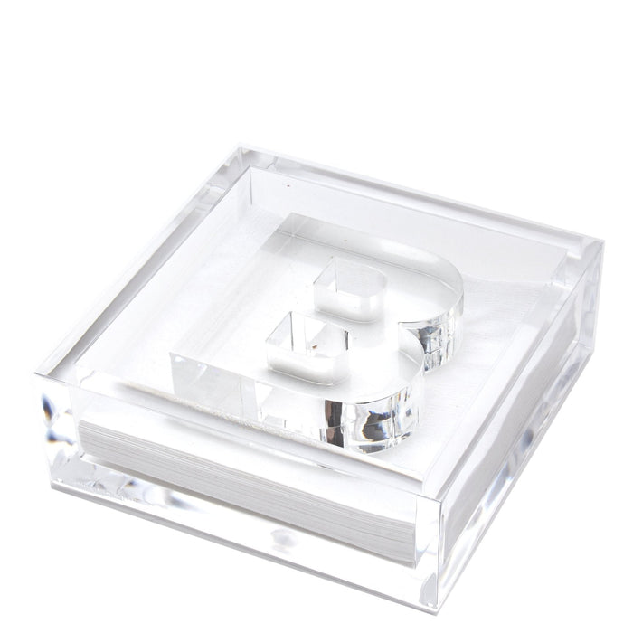 Initial Acrylic Cocktail Napkin Holder
