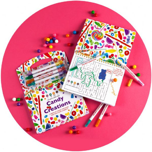 Dylan's Candy Bar Activity Book with markers – candy-themed kids activity set from Modern Lola