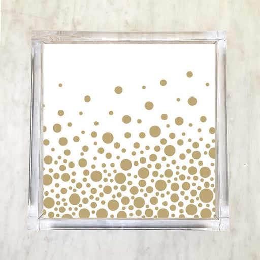 Metallic Bubbly Gold Polka Dot Luncheon Napkins
