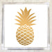  Gold Pineapple Luncheon Napkins — 2 packets, white napkins with gold pineapple silhouette design