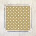 Metallic Gold and White Small Polka Dot Luncheon Napkins