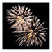 Golden fireworks cocktail napkins with black background and gold burst design for New Year’s Eve, champagne bars, birthdays, and celebrations.