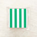 Green and White Wide Stripes Cocktail Napkins