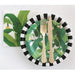 Green banana leaf tropical luncheon paper napkins, 6.5 x 6.5 inch, set of 2 packs