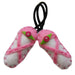 Handmade felt ballet slipper ponytail bands in pink – girls hair accessory from Modern Lola