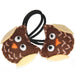 Handmade felt owl ponytail bands in brown – girls hair accessory from Modern Lola