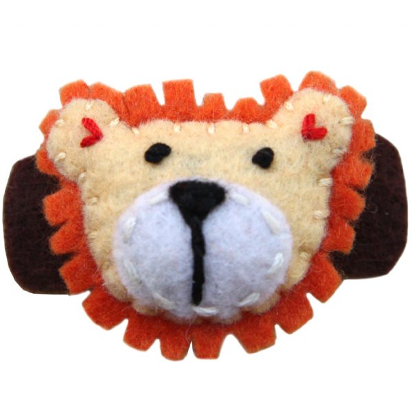 felt lion snap clip for girls