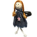 Handmade prairie girl doll ponytail band with red braids and star dress – girls hair accessory from Modern Lola