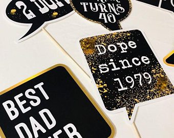 Birthday Photo Booth Props - Set of 8 - Custom File