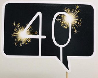 Birthday Photo Booth Props - Set of 8 - Custom File