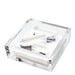 Clear acrylic cocktail napkin holder with monogram initial letter napkin weight