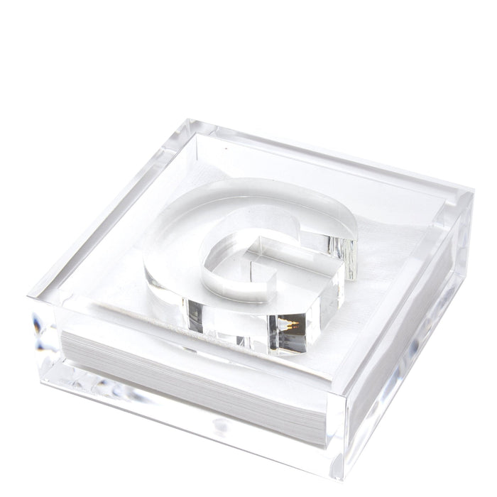 Initial Acrylic Cocktail Napkin Holder