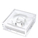 Clear acrylic cocktail napkin holder with monogram initial letter napkin weight