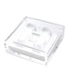 Clear acrylic cocktail napkin holder with monogram initial letter napkin weight