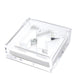 Clear acrylic cocktail napkin holder with monogram initial letter napkin weight