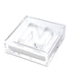 Clear acrylic cocktail napkin holder with monogram initial letter napkin weight