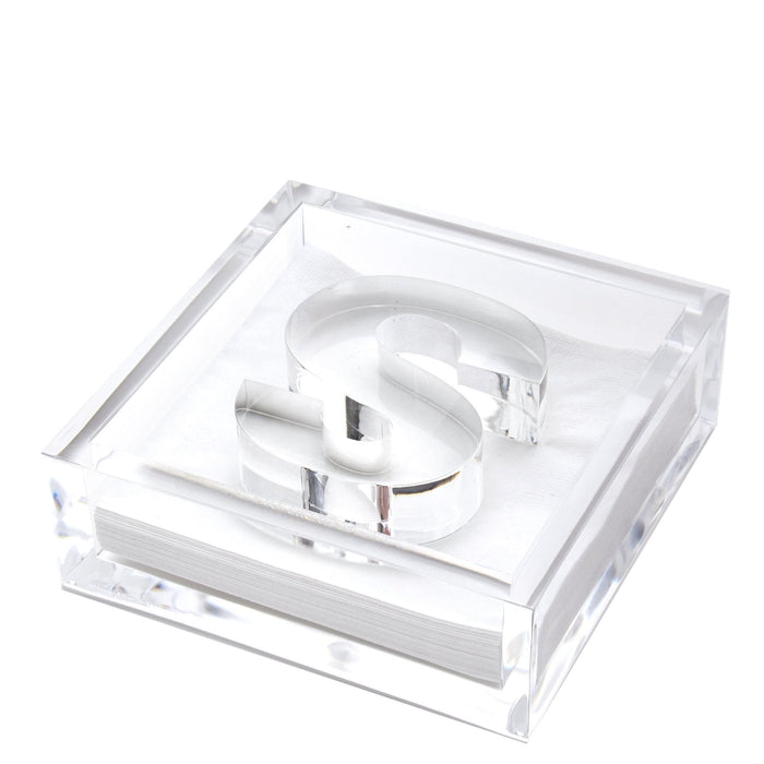 Initial Acrylic Cocktail Napkin Holder