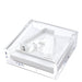 Clear acrylic cocktail napkin holder with monogram initial letter napkin weight