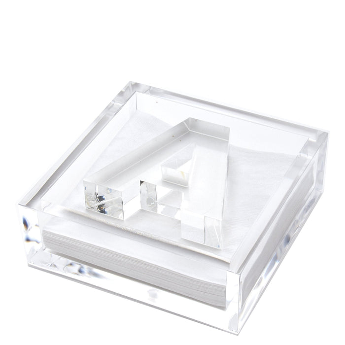 Initial Acrylic Cocktail Napkin Holder