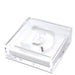 Clear acrylic cocktail napkin holder with monogram initial letter napkin weight