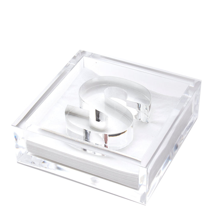 Initial Acrylic Cocktail Napkin Holder