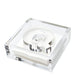 Clear acrylic cocktail napkin holder with monogram initial letter napkin weight