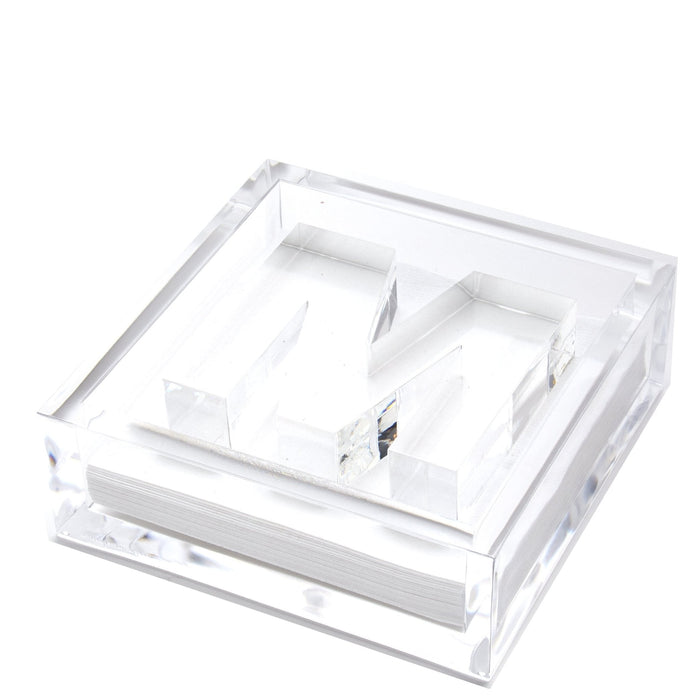 Initial Acrylic Cocktail Napkin Holder