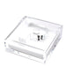 Clear acrylic cocktail napkin holder with monogram initial letter napkin weight