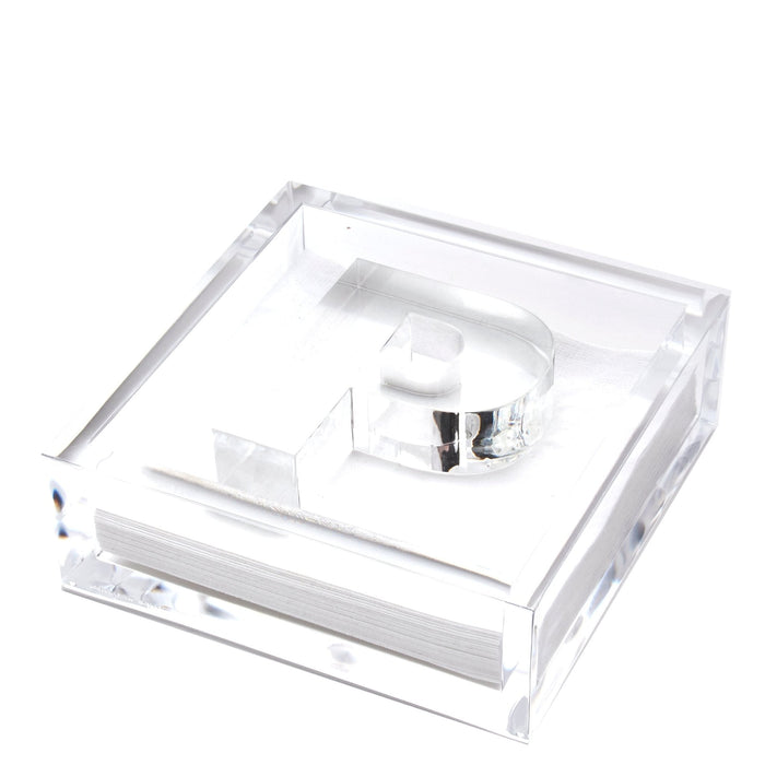 Initial Acrylic Cocktail Napkin Holder