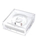 Clear acrylic cocktail napkin holder with monogram initial letter napkin weight