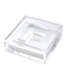 Clear acrylic cocktail napkin holder with monogram initial letter napkin weight
