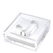 Clear acrylic cocktail napkin holder with monogram initial letter napkin weight