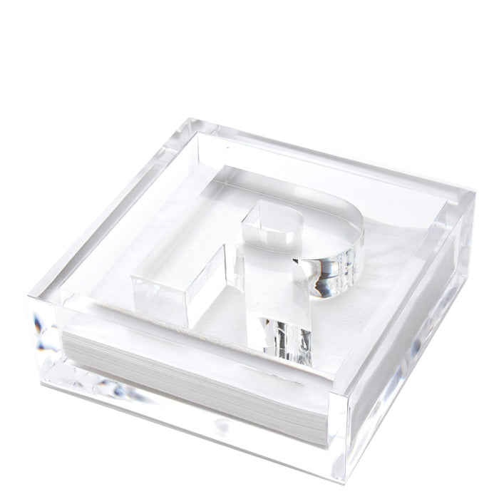 Initial Acrylic Cocktail Napkin Holder