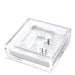 Clear acrylic cocktail napkin holder with monogram initial letter napkin weight