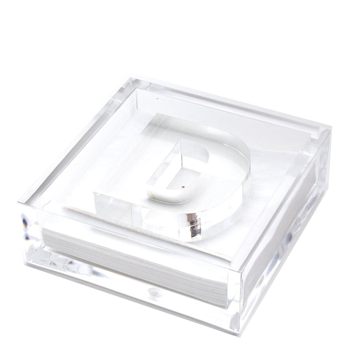 Initial Acrylic Cocktail Napkin Holder