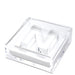 Clear acrylic cocktail napkin holder with monogram initial letter napkin weight