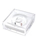 Clear acrylic cocktail napkin holder with monogram initial letter napkin weight