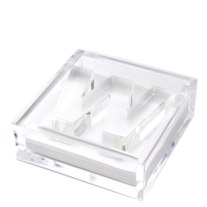 Initial Acrylic Cocktail Napkin Holder
