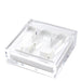 Clear acrylic cocktail napkin holder with monogram initial letter napkin weight