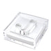 Clear acrylic cocktail napkin holder with monogram initial letter napkin weight