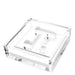Clear acrylic cocktail napkin holder with monogram initial letter napkin weight