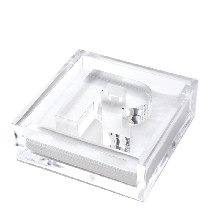 Initial Acrylic Cocktail Napkin Holder