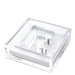 Clear acrylic cocktail napkin holder with monogram initial letter napkin weight
