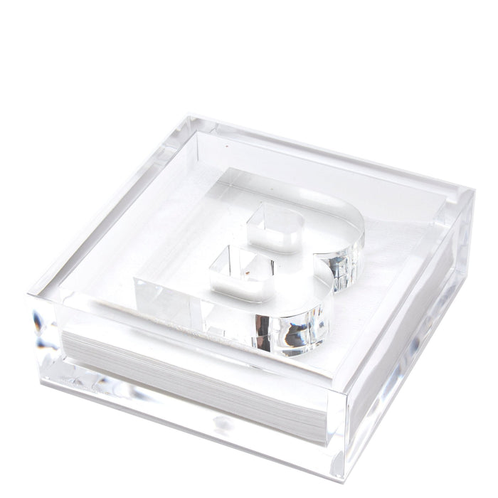 Initial Acrylic Cocktail Napkin Holder