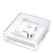 Clear acrylic cocktail napkin holder with monogram initial letter napkin weight