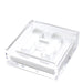 Clear acrylic cocktail napkin holder with monogram initial letter napkin weight