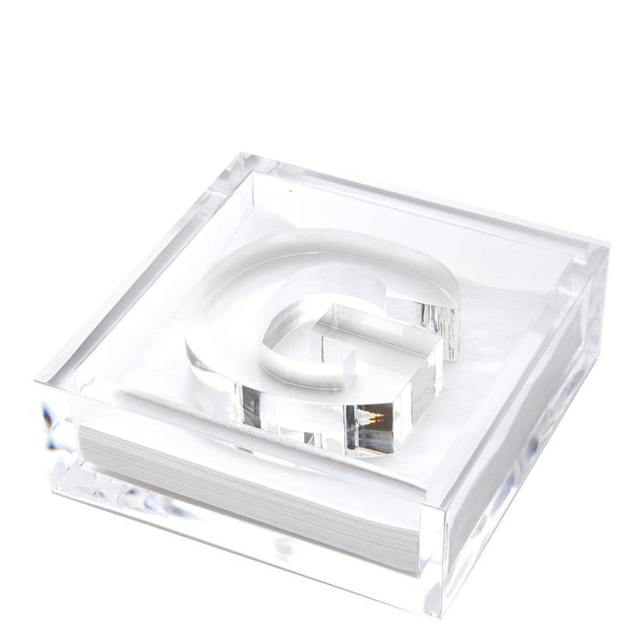 Initial Acrylic Cocktail Napkin Holder